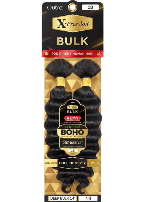 Outre 100% Remy Human Hair Bulk X-pression - Remy Deep Bulk 14-18"