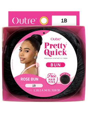 Outre Premium Synthetic Fiber Pretty Quick Bun - Rose Bun