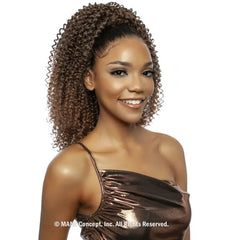 MANE CONCEPT BROWN SUGAR HUMAN HAIR STYLEMIX PONYTAIL BS SPIRAL STRAW CURL WNT 18"