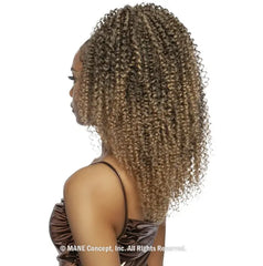 MANE CONCEPT BROWN SUGAR HUMAN HAIR STYLEMIX PONYTAIL BS SPIRAL STRAW CURL WNT 18"
