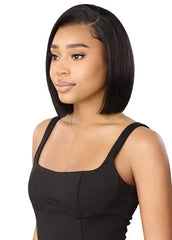 Outre 100% Unprocessed Human Hair 13x5 Lace Frontal Wig My Tresses Black Label - HH-Straight Bob
