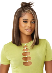 OUTRE 6x5 PRE-CUT LACE CLOSURE WIG HHB-YAKI STRAIGHT BOB 14"