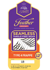Outre Human Hair Blend Crochet Braids Purple Pack Feather Crochet - Type 4 Frappe 12"
