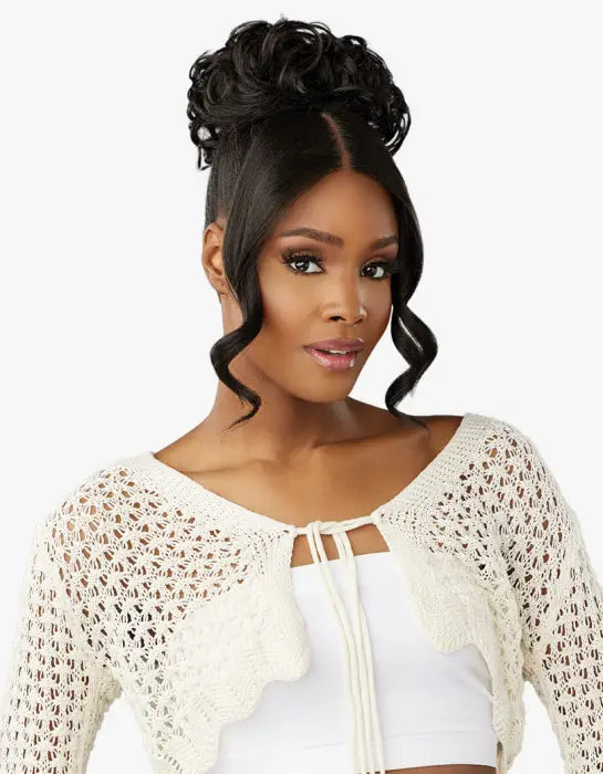 SENSATIONNEL LULU BUN WITH HD LACE PARTING UPDO UNIT 3