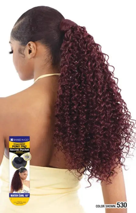 SHAKE N GO ORGANIQUE SECRET POCKET PONY PRO WATER CURL 18