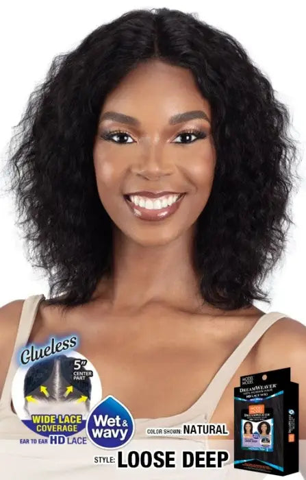 Model Model Dream Weaver 100% Human Hair HD Lace Wig - Wet & Wavy Loose Deep