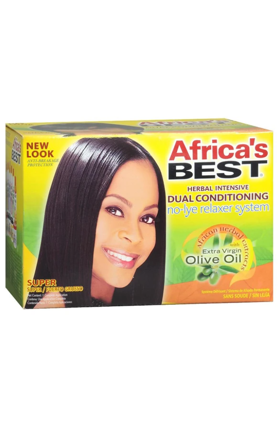 AFRICA'S BEST HERBAL INTENSIVE DUAL CONDITIONING NO-LYE RELAXER SYSTEM SUPER