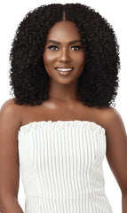 OUTRE BIG BEAUTIFUL HAIR HUMAN HAIR BLEND LEAVE OUT U PART WIG AFRO CURLS 16"