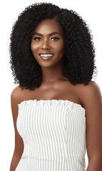 OUTRE BIG BEAUTIFUL HAIR HUMAN HAIR BLEND LEAVE OUT U PART WIG AFRO CURLS 16"