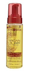 CREME OF NATURE ARGAN OIL STYLE & SHINE FOAMING MOUSSE 7OZ