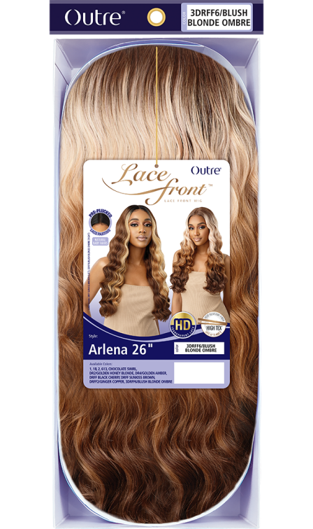 OUTRE SYNTHETIC PRE-PLUCKED HD TRANSPARENT LACE FRONT WIG ARLENA 26