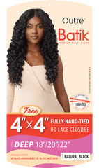 OUTRE SYNTHETIC WEAVE BATIK DEEP 18/20/22 + 4X4 HD LACE CLOSURE