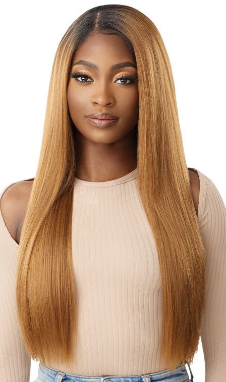 OUTRE SYNTHETIC WEAVE BATIK STRAIGHT 18/20/22 + 4X4 HD LACE CLOSURE