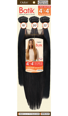 OUTRE SYNTHETIC WEAVE BATIK STRAIGHT 18/20/22 + 4X4 HD LACE CLOSURE