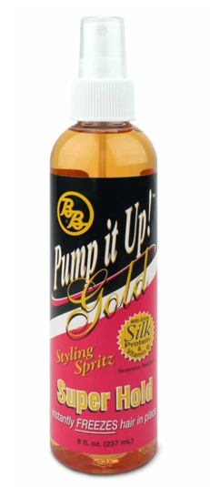 BROTHERS PUMP IT UP! SUPER HOLD GOLD STYLING SPRITZ 8 OZ