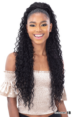 SHAKE N GO ORGANIQUE DRAWSTRING PONYTAIL BEACH CURL 28