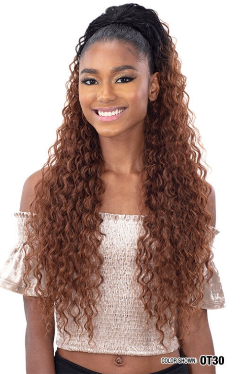 SHAKE N GO ORGANIQUE DRAWSTRING PONYTAIL BEACH CURL 28