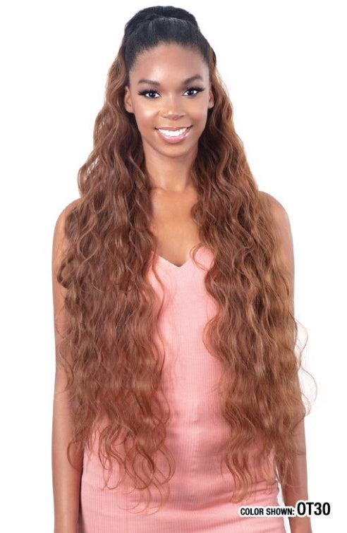 MODEL MODEL GARDENIA DRAWSTRING PONYTAIL BEACHY WAVE 36"