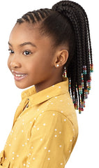 OUTRE LIL LOOKS DRAWSTRING PONYTAIL BEADED BOX BRAIDS 12″