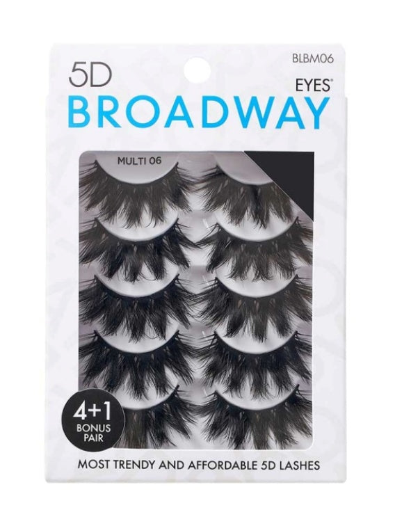 KISS BROADWAY 5D EYELASHES 5 PAIR MULTIPACK 06