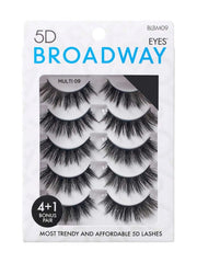 KISS BROADWAY 5D EYELASHES 5 PAIR MULTIPACK 09