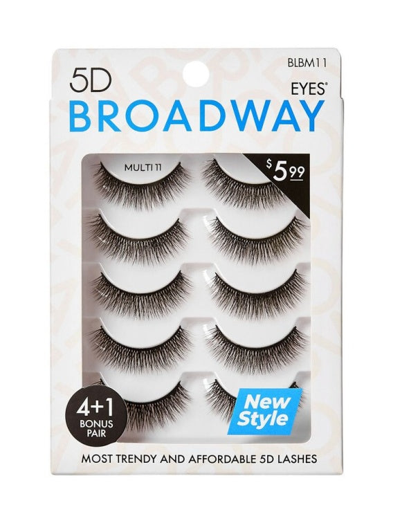 KISS BROADWAY 5D EYELASHES 5 PAIR MULTIPACK 11