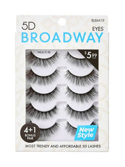 KISS BROADWAY 5D EYELASHES 5 PAIR MULTIPACK 19