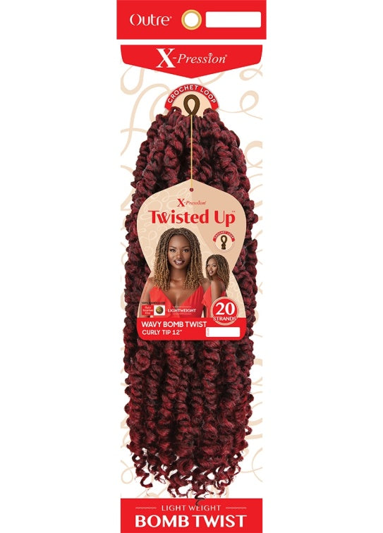 OUTRE X-PRESSION TWISTED UP CROCHET BRAID WAVY BOMB TWIST CURLY TIP 12