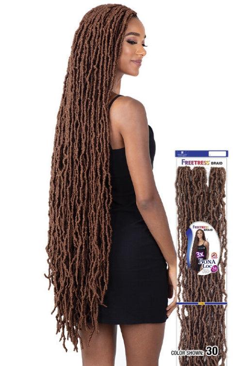 FREETRESS SYNTHETIC PRE LOOPED CROCHET BRAID 3X BONA LOC 34"