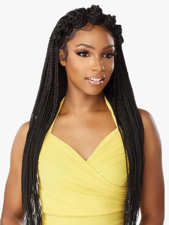 SENSATIONNEL CLOUD9 100% FULL HAND-TIED LACE WIG BOX BRAID 36