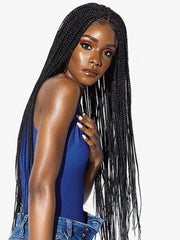 SENSATIONNEL CLOUD9 RUWA 4X4 SWISS LACE FRONT WIG BOX BRAID 36