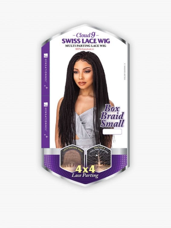 SENSATIONNEL CLOUD9 4X4 LACE PART SWISS LACE WIG BOX BRAID SMALL