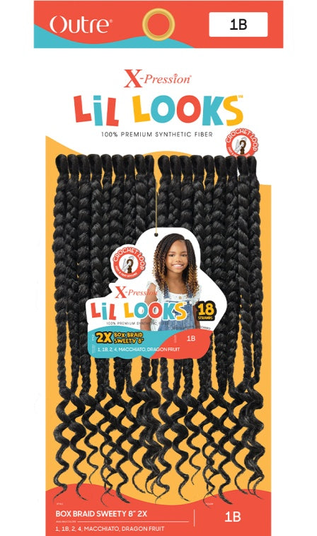 OUTRE X-PRESSION LIL LOOKS CROCHET BRAID BOX BRAID SWEETY 8"