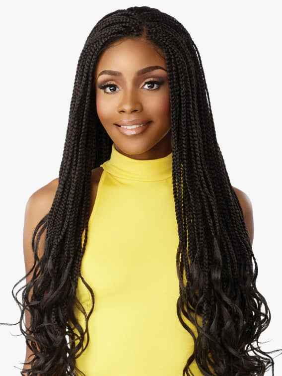 SENSATIONNEL CLOUD9 4X4 BRAIDED LACE FRONT WIG BOX FRENCH CURL 30"