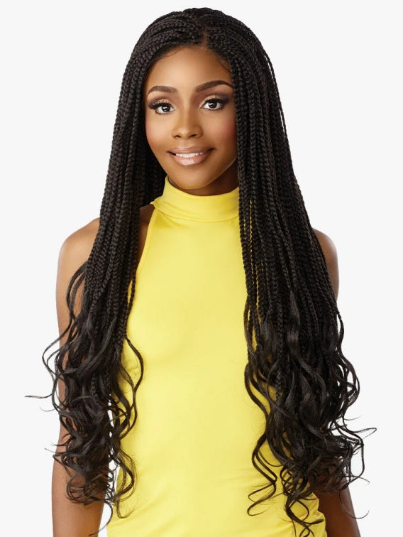 SENSATIONNEL CLOUD9 4X4 BRAIDED LACE FRONT WIG BOX FRENCH CURL 30"