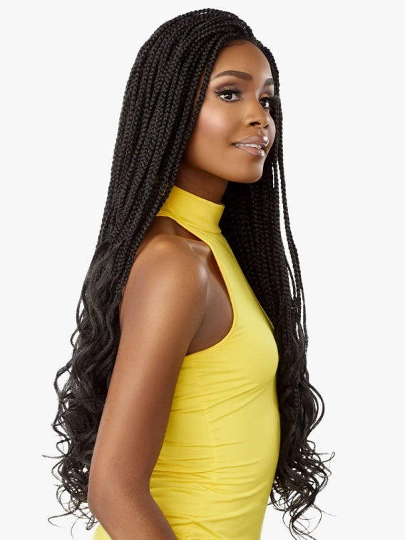 SENSATIONNEL CLOUD9 4X4 BRAIDED LACE FRONT WIG BOX FRENCH CURL 30"