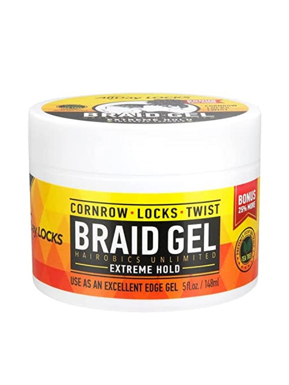 AllDay LOCKS BRAID GEL EXTREME HOLD 5OZ (CORNROW, LOCKS, TWIST)