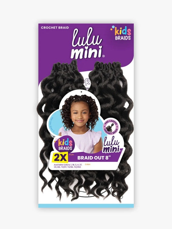 SENSATIONNEL LULU MINI KIDS 2X CROCHET BRAID BRAID OUT 8