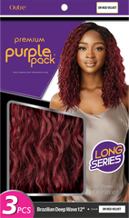 OUTRE PREMIUM PURPLE PACK LONG SERIES 3PCS BRAZILIAN DEEP WAVE 12"