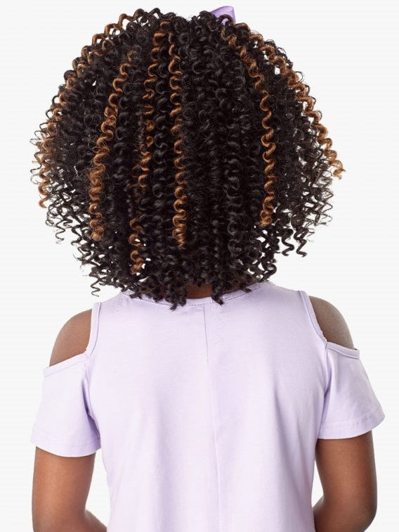 SENSATIONNEL LULU MINI KIDS 2X CROCHET BRAID BUBBLE CURL 10