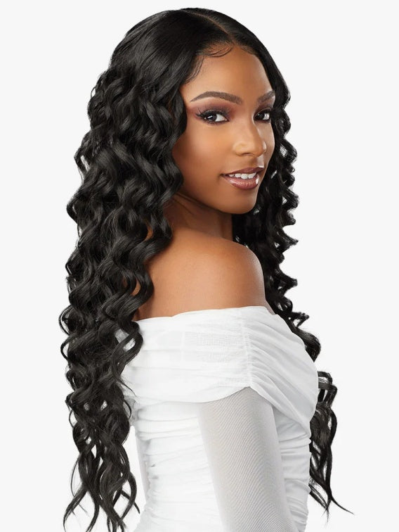 SENSATIONNEL BUTTA LACE HUMAN HAIR BLENDED HD LACE FRONT WIG DEEP TWIST 26