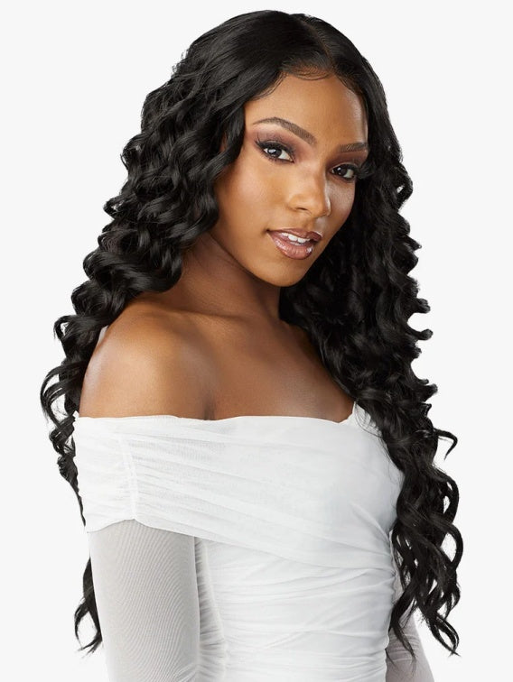 SENSATIONNEL BUTTA LACE HUMAN HAIR BLENDED HD LACE FRONT WIG DEEP TWIST 26