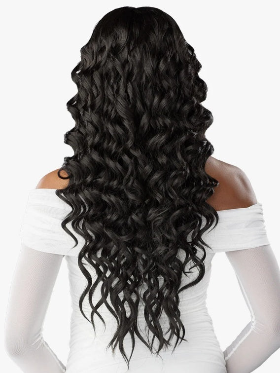 SENSATIONNEL BUTTA LACE HUMAN HAIR BLENDED HD LACE FRONT WIG DEEP TWIST 26