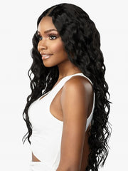 SENSATIONNEL BUTTA LACE HUMAN HAIR BLENDED HD LACE FRONT WIG LOOSE CURLY 32"