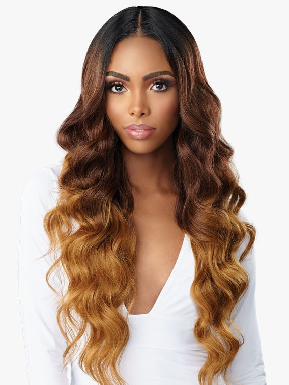 SENSATIONNEL HUMAN HAIR BLEND HD LACE FRONT BUTTA OCEAN WAVE 30"