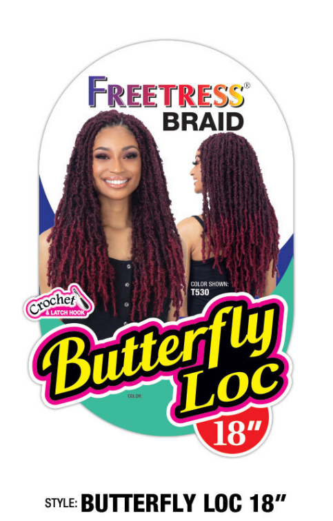 FREETRESS CROCHET BRAID BUTTERFLY LOC 18"