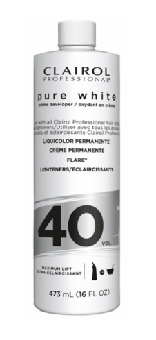 CLAIROL PROFESSIONAL PURE WHITE 40 VOLUME DEVELOPER MAXIMUM LIFT 16OZ