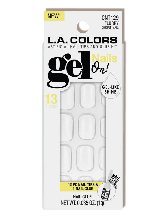 LA COLORS GEL NAILS ON! CNT129W FLURRY