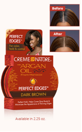 CREME OF NATURE ARGAN OIL PERFECT EDGES DARK BROWN 2.25OZ