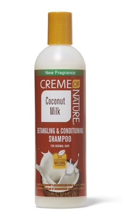 CREME OF NATURE COCONUT MILK DETANGLING & CONDITIONING SHAMPOO 12OZ